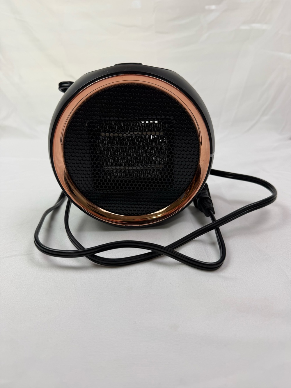 Portable Personal Space Heater - Black with Rose Gold Trim
